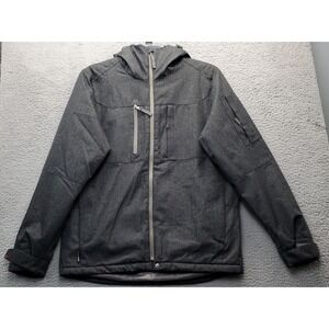 Turbine Snowboard Jacket Men's L Multi Hooded Zip Pockets Long Sleeve Zipper EUC